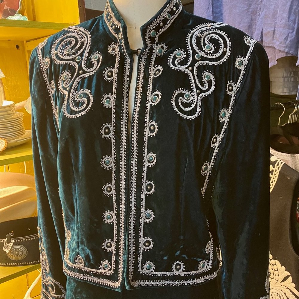 Green Velvet Jacket